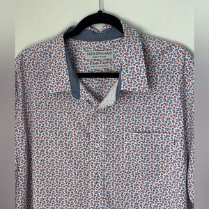 Nick Graham Everywhere Men Short Sleeve Floral Shirt  Modern Fit Size 3XL f43